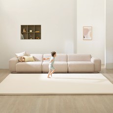 크림하우스 프리2 폴더매트, 크림 + 크림