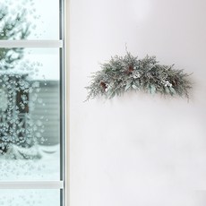 MORIANN 下雪天花環 + 燈飾組, 混合色,65cm