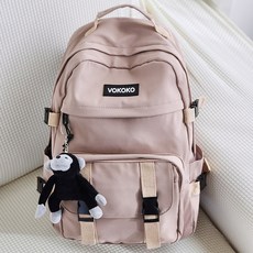 FROMHEAVEN Heidi 休閒後背包 H856 + 大猩猩娃娃組合, 粉紅色