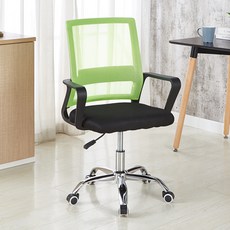 다임 오피스 회의실 메쉬 컴퓨터 등받이 의자, 그린