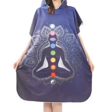 소니오 패턴 일러스트 후드 비치 타월 앤 목욕 가운 80 x 105 cm, TYPE 01, 1개