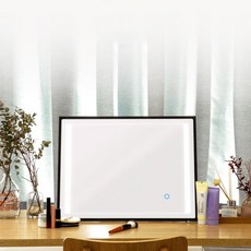 簡單的簡單LED LED燈鏡, 黑色