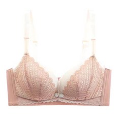 Alleophom 荷葉邊雙層蕾絲無鋼圈哺乳內衣