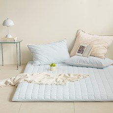 ARPEGGIO BASIC 韓國製造 NEW MAIDEN 8色高密度60支純棉絎縫床墊套, 糖果藍