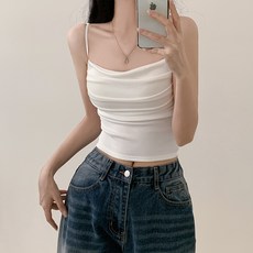 깨비다 여성용 캡내장 셔링 나시