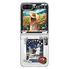 모란카노 크리스탈 투명 맥세이프 콜라주 디자인 휴대폰 케이스