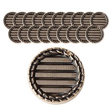 射出鍊條環氧組合鈕扣 15mm, 20個, 金色