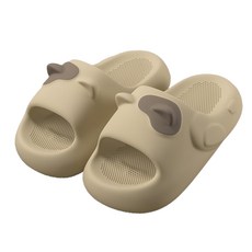 居家製作所 防樓層噪音胖胖貓咪室內拖鞋, 1套, 棕色