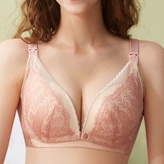 Market A 蕾絲鈕扣哺乳內衣