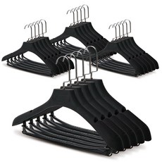 Market Plan 女性用精品西裝衣架, 黑色, 20個