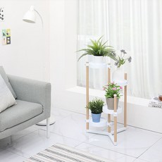 네이처 플라워 화분선반, 네츄럴 화이트, 4단