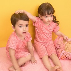 도씨 아동용 에어핏 반팔 실내복 세트 D-5555