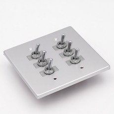 보노 토글스위치 실버 2개용 6구, 1개