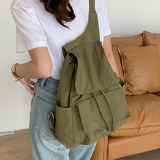 PINKBAG Elroin女款休閒後背包, 卡其色