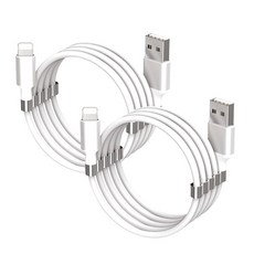 INPIC 防纏繞磁吸高速充電線 8-pin 2入, 白色, 1m