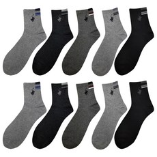 BEVERLY HILLS POLO CLUB 比佛利保羅 男款頂部Logo迷你短襪 5款 x 2雙組