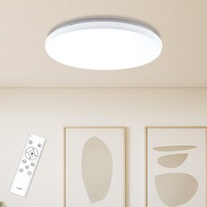 KUMHO Beongaepyo Wonha 智慧控制圓形吸頂燈 可調光LED遙控器 60W, 三色變換