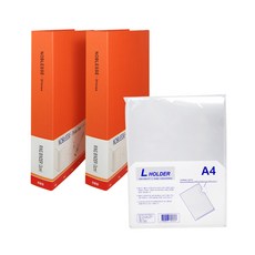 MiDAS Hyunpoong Noblesse 3 孔 D 環活頁夾 NB33 A4 3cm 2p + L 支架 10p, 橙色（粘合劑）, 1套