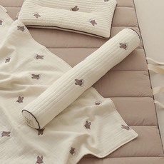 쉐베베 유아용 누비자수 바디필로우 커버 솜포함 쵸코 쉐빗, 초코 쉐빗