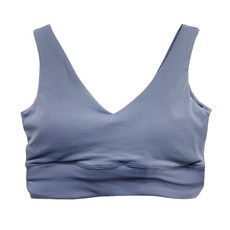 피트웨어 여성용 슬림 브이라인 더블 푸쉬업 요가 브라탑