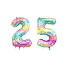 Maket Gamseong 各式數字氣球, 25(漸層色), 1個