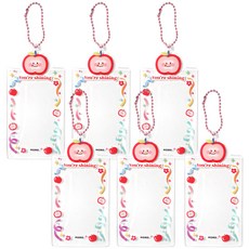 透明小卡卡套 蘋果 6入, 混色, 1張