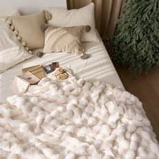 BEBEDECO 拿鐵仿貂毛兩用被毯