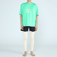 soleil 男款 Dolphin Man 寬鬆版型短袖 + 三分衝浪短褲 + 九分水上運動緊身褲 防磨衣套組