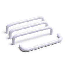 把手世界 基本款 P128 白色家具把手, 白色, 4個