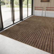 Nanli Sisters 辦公室營業用玄關墊, 寬條紋棕色, 1個
