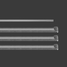 J.C. International 單獨包裝透明直式吸管 7 x 210 mm, 500入, 1個