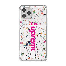 JUST4YOU 슈프림 투명방탄 카드 휴대폰 케이스