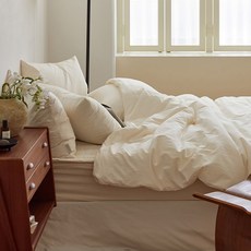 maatila 飯店高密度100支棉質被套, 奶油白色