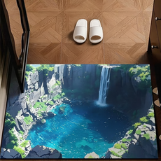 루네타 입체디자인 규조토 욕실 발매트, 딥블루C, 1개