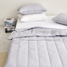BAZAAR 夏日假期泡泡紗夏涼被, 淺灰色