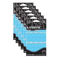 쁘띠팬시 보호 필름 라벨 견출지 20-F101, 파랑, 15개입, 6개