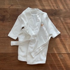 dear dilly 孩童用浴袍 S號, 象牙白, 1入