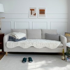 HANSGALLERY 素色絨毛沙發墊