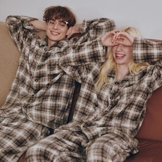 dAb 冬季格紋居家睡衣套裝 GPJ17378