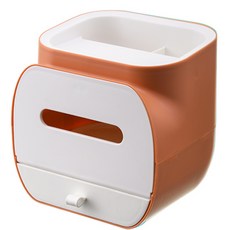 JCP 雙色桌上型面紙盒, 橘色