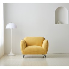 REVE 보니 아쿠아텍스 1인용 소파 + 쿠션, 옐로우