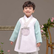 The Ye Hanbok Boys' 213 Silver Cheonga Hanbok Set