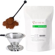 코빙 이중스텐 드리퍼 + 예가체프 원두 200g + PP롱 계량 스푼 세트, 랜덤발송(계량스푼), 1세트