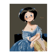 포픈 유화그리기 40 x 50 cm, 파란드레스부인, 파란드레스부인103193519