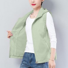 Chichills Philia連帽拉鍊防風背心 11083