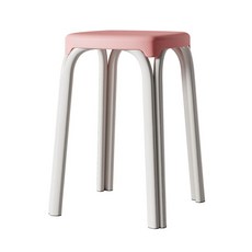비올레따젬마 컬러풀 플라스틱 보조 스툴 29 x 33 x 48 cm, 핑크, 1개