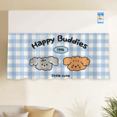 女神清爽防風罩 壁掛式冷氣擋風板窗簾 + 魔鬼氈套組, 類型1