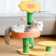 Familia Solar Flower Scratcher Bed 貓塔, 1個, 混色