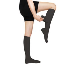 원더워크 프리미엄 의료용 이지 발막힘 압박스타킹 블랙, 1개, 종아리/무릎형