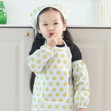 BEBE CHOUETTE 兒童款圖案防水圍裙+頭巾+袖套組